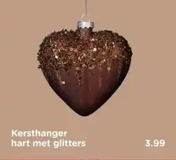 Xenos Kersthanger hart met glitters aanbieding