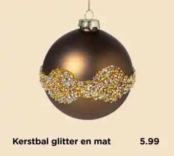Xenos Kerstbal glitter en mat aanbieding