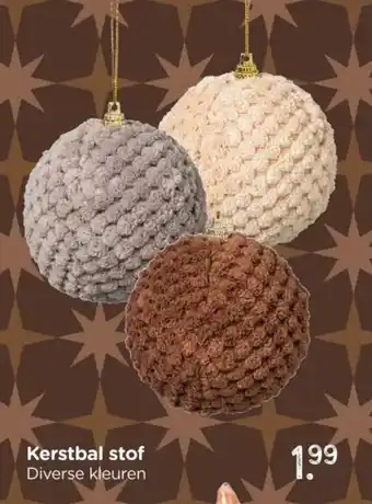 Xenos Kerstbal stof aanbieding