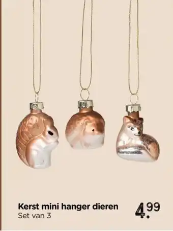 Xenos Kerst mini hanger dieren aanbieding