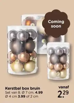 Xenos Kerstbal box bruin aanbieding