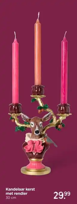 Xenos Kandelaar kerst met rendier aanbieding