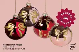 Xenos Kerstbal met strikje aanbieding