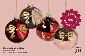 Xenos Kerstbal met strikje aanbieding