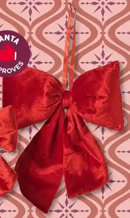 Xenos Kerststrik velvet rood aanbieding