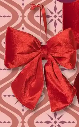 Xenos Kerststrik velvet rood aanbieding