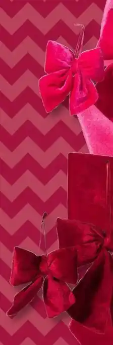 Xenos Kerststrik velvet roze of donkerrood aanbieding