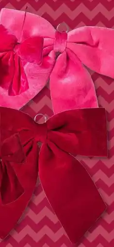 Xenos Kerststrik velvet roze of donkerrood aanbieding