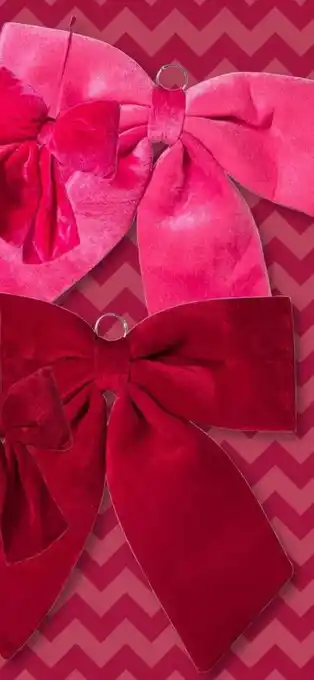 Xenos Kerststrik velvet roze of donkerrood aanbieding