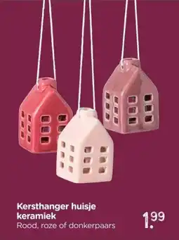 Xenos Kersthanger huisje keramiek aanbieding