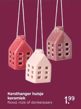 Xenos Kersthanger huisje keramiek aanbieding