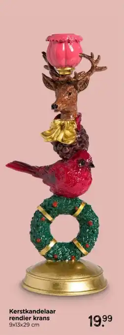 Xenos Kerstkandelaar rendier krans aanbieding