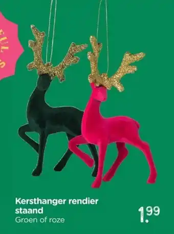 Xenos Kersthanger rendier staand aanbieding