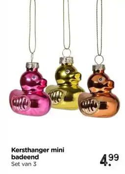 Xenos Kersthanger mini badeend aanbieding