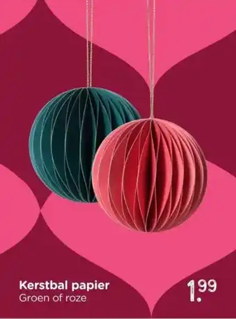 Xenos Kerstbal papier aanbieding