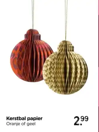 Xenos Kerstbal papier aanbieding