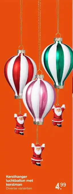 Xenos Kersthanger luchtballon met kerstman aanbieding