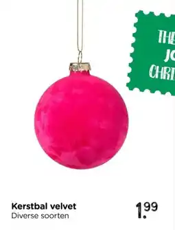 Xenos Kerstbal velvet aanbieding