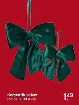 Xenos Kerststrik velvet aanbieding
