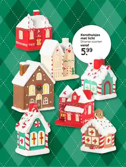 Xenos Kersthuisjes met licht aanbieding