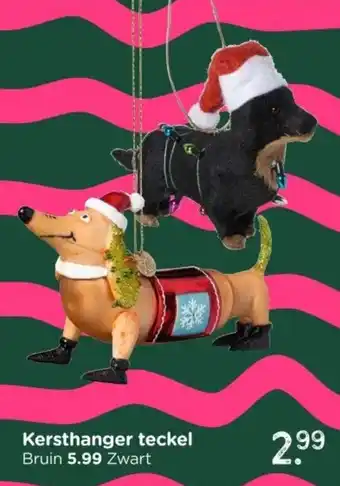 Xenos Kersthanger teckel Bruin aanbieding
