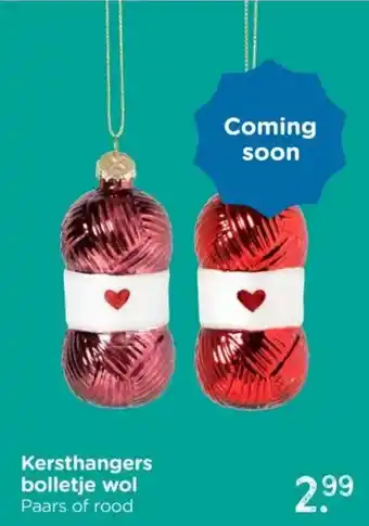 Xenos Kersthangers bolletje wol aanbieding