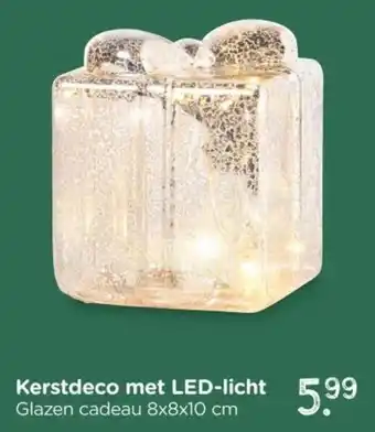 Xenos Kerstdeco met LED-licht Glazen cadeau aanbieding