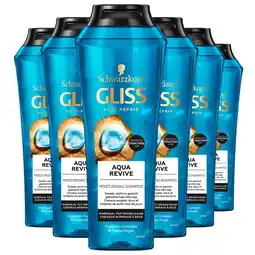 Bol.com Schwarzkopf - Gliss - Aqua Revive - Shampoo - Haarverzorging - Voordeelverpakking - 6x 250 ml aanbieding