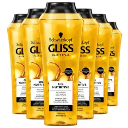 Bol.com Schwarzkopf - Gliss - Oil Nutritive - Shampoo - Haarverzorging - Voordeelverpakking - 6x 250 ml aanbieding