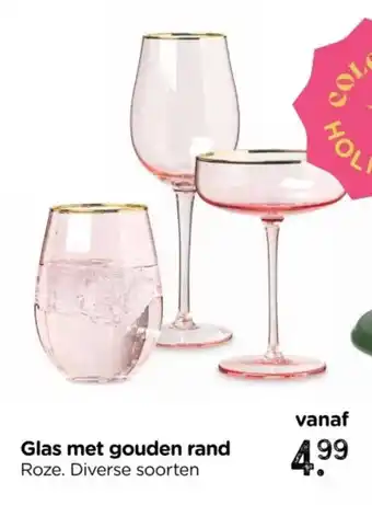 Xenos Glas met gouden rand aanbieding
