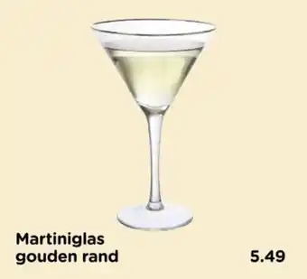Xenos Martiniglas gouden rand aanbieding