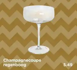 Xenos Champagnecoupe regenboog aanbieding