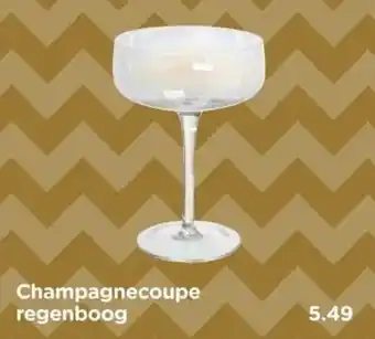 Xenos Champagnecoupe regenboog aanbieding