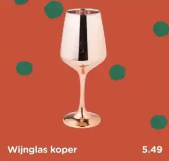 Xenos Wijnglas koper aanbieding
