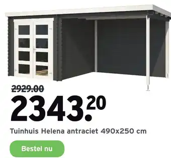 GAMMA Tuinhuis Helena antraciet 490x250 cm aanbieding