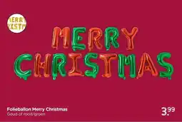 Xenos Folieballon Merry Christmas aanbieding