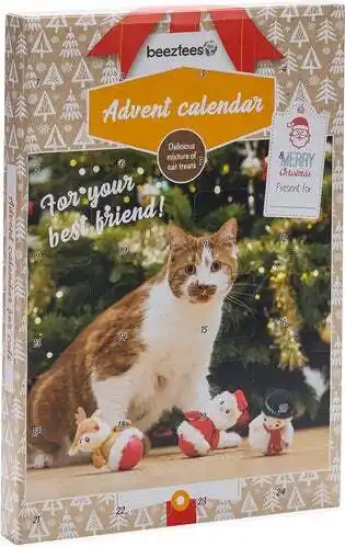 Intratuin Beeztees kattensnack Kerst adventskalender Purr 24 stuks aanbieding