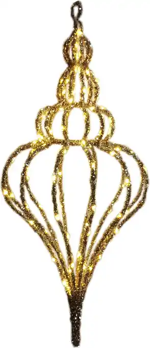 Intratuin Intratuin kersthanger Sem goud met verlichting D 28 H 62 cm aanbieding