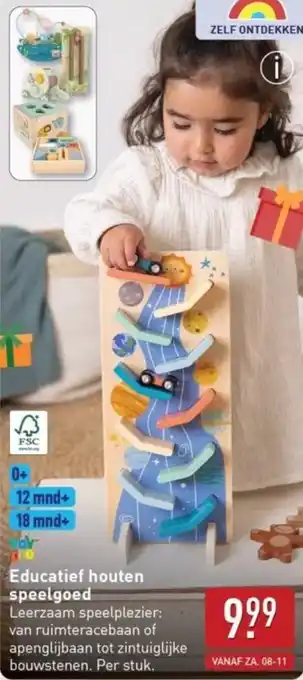 ALDI Educatief houten speelgoed aanbieding