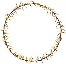 Intratuin Anna's Collection kerstkrans zwart met 156 lampjes warm wit D 52 H 5 cm aanbieding
