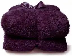 Intratuin Unique Living plaid Teddy paars 150 x 200 cm aanbieding