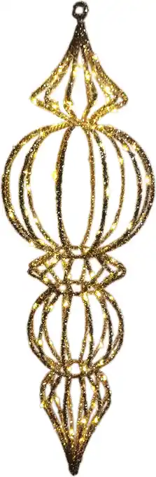 Intratuin Intratuin kersthanger Sem goud met verlichting D 26 H 81 cm aanbieding