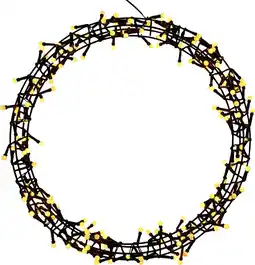 Intratuin Kerstkrans bollen met 200 lampjes warm wit D 45 H 4 cm aanbieding