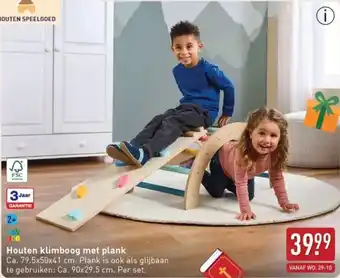 ALDI Houten klimboog met plank aanbieding