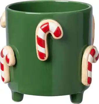 Intratuin Intratuin bloempot op poten Jiya zuurstok groen D 16 H 15 cm aanbieding