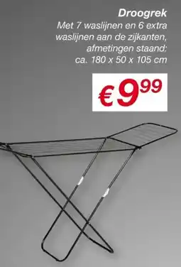 Kik Droogrek aanbieding