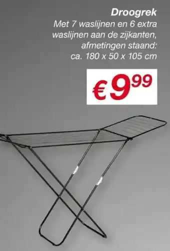 Kik Droogrek aanbieding