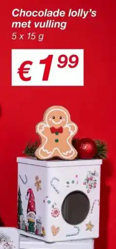 Kik Chocolade lolly's met vulling aanbieding