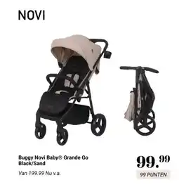 Van Asten BabySuperstore Buggy Novi Baby® Grande Go Black/Sand aanbieding