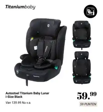 Van Asten BabySuperstore Autostoel Titanium Baby Lunar i-Size Black aanbieding
